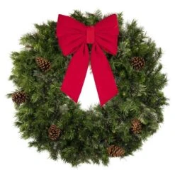 36" Unlit Deluxe Mixed Pine Wreath - Bow Option Available -Twinkly Trees Shop w 36 mpu t b vb 12 r