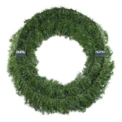 48" Lit Pure White Deluxe Oregon Fir Wreath - Bow Option Available -Twinkly Trees Shop w 48 dof back 1 1