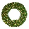 48" Lit Pure White And Red Deluxe Oregon Fir Wreath - Bow Option Available