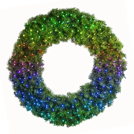 60" Twinkly Pro RGBW Deluxe Oregon Fir Wreath - Bow Option Available 2 60" Twinkly Pro RGBW Deluxe Oregon Fir Wreath - Bow Option Available - Image 2