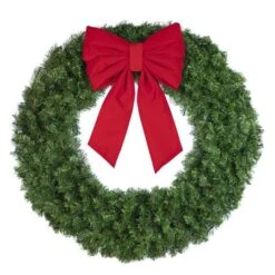 48" Unlit Deluxe Oregon Fir Wreath - Bow Option Available -Twinkly Trees Shop w 48 dofu 6 b vb 18 r