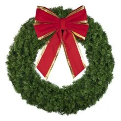 60" Unlit Deluxe Oregon Fir Wreath - Bow Option Available -Twinkly Trees Shop w 60 dofu 6 b vb 24 rgt
