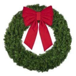 60" Unlit Deluxe Oregon Fir Wreath - Bow Option Available -Twinkly Trees Shop w 60 dofu b vb 24 r