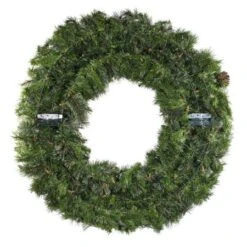 60" Lit Warm White Deluxe Mixed Pine Wreath - Bow Option Available 9 60" Lit Warm White Deluxe Mixed Pine Wreath - Bow Option Available -Twinkly Trees Shop w 60 mp back 2