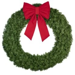 72" Unlit Deluxe Oregon Fir Wreath - Bow Option Available -Twinkly Trees Shop w 72 dofu 6 b vb 24 r