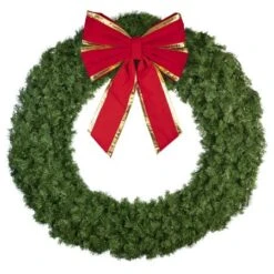 72" Unlit Deluxe Oregon Fir Wreath - Bow Option Available -Twinkly Trees Shop w 72 dofu 6 b vb 24 rgt