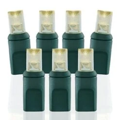 50 Light 2800K Standard Warm White 5 Mm Wide Angle Conical LED Christmas Lights