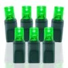 50 Light Lime Green 5 Mm Wide Angle Conical LED Christmas Lights