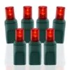 100 Light Red 5 Mm Wide Angle Conical LED Christmas Lights