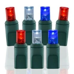 50 Light Red, Pure White, Blue 5 Mm Wide Angle Conical LED Christmas Lights