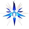 14" Moravian Star, Blue And White