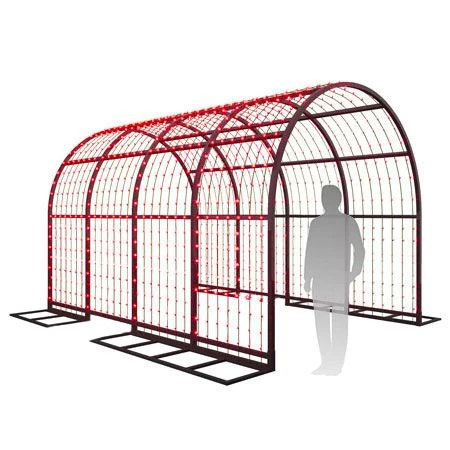 12' Walk Through Tunnel - LED - Red 1 12' Walk Through Tunnel - LED - Red